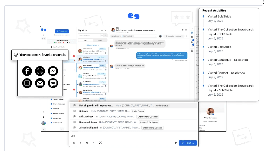 Overview of the advanced customer support features in ClickConnector