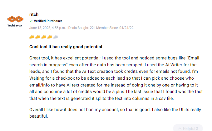 User testimonial highlighting the benefits of using Scanlist