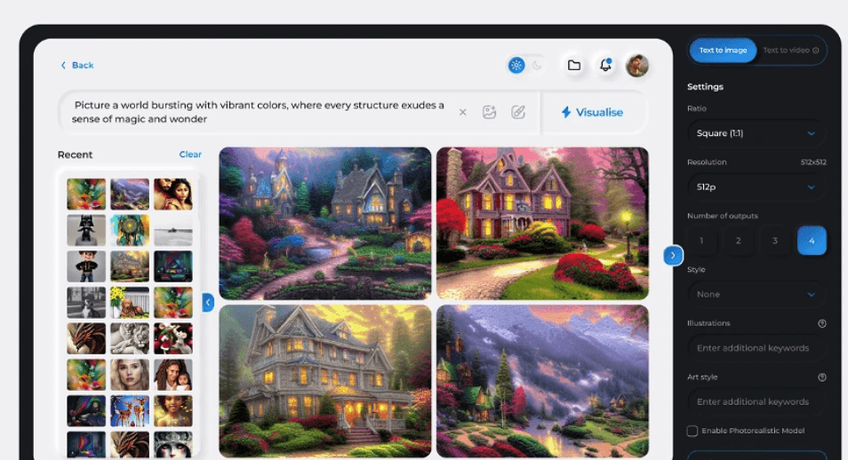 User friendly interface demonstrating ease of use for beginners