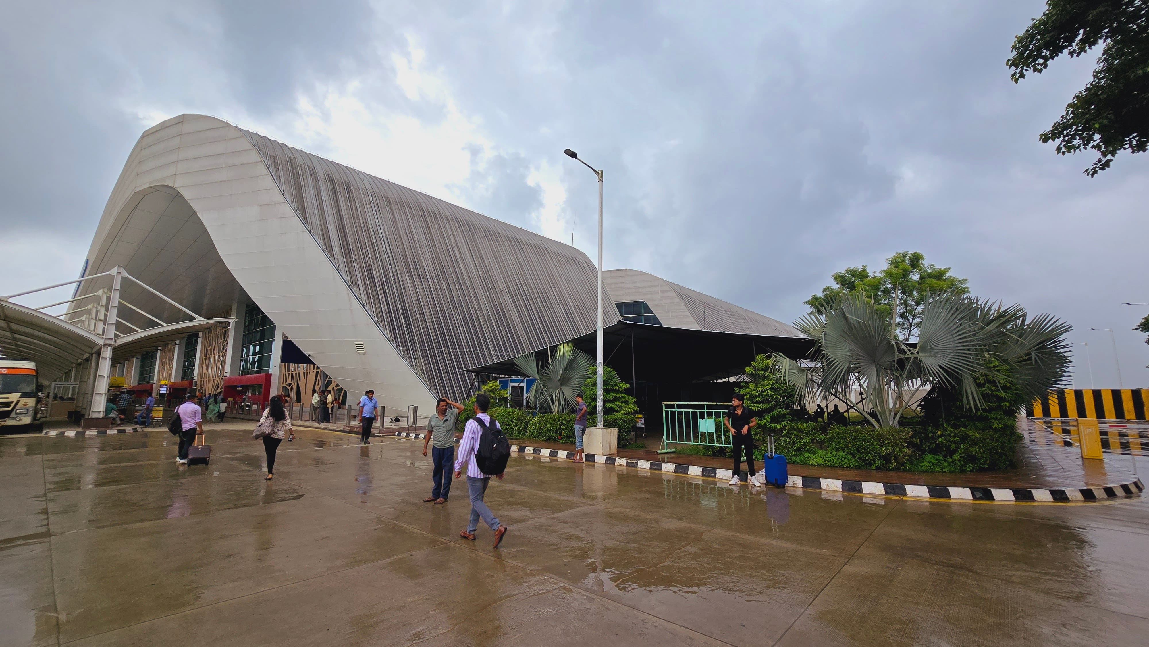 Passengers disembarking from a domestic flight at Kolkata international airport
