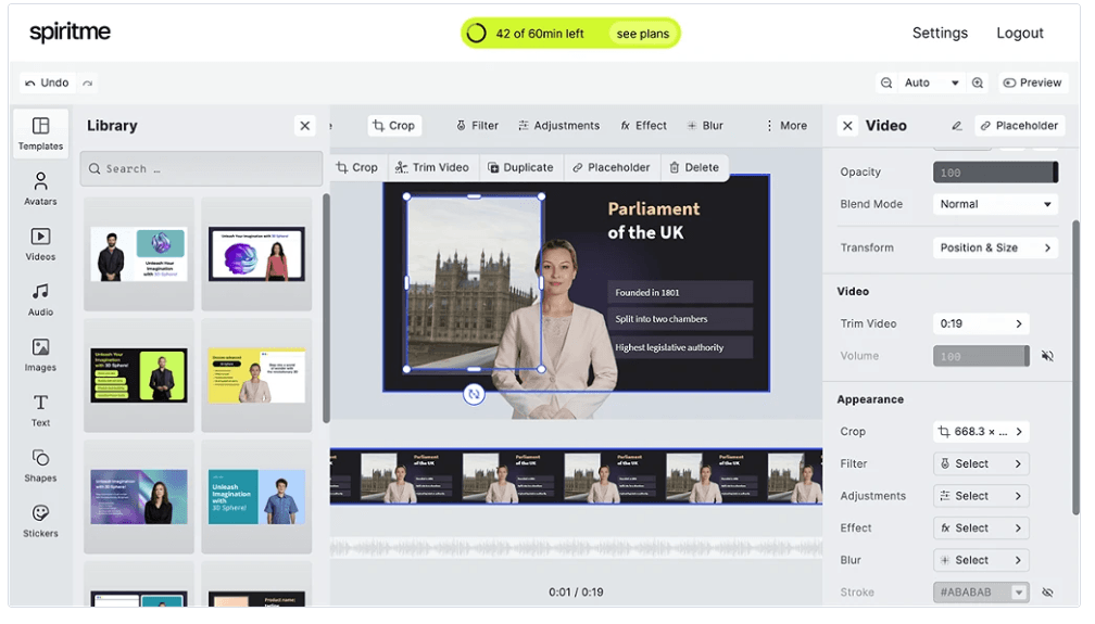 Step-by-step process of creating AI videos with Spiritme