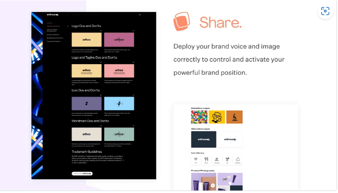 Comparison showing how Ethos differs from traditional brand asset management