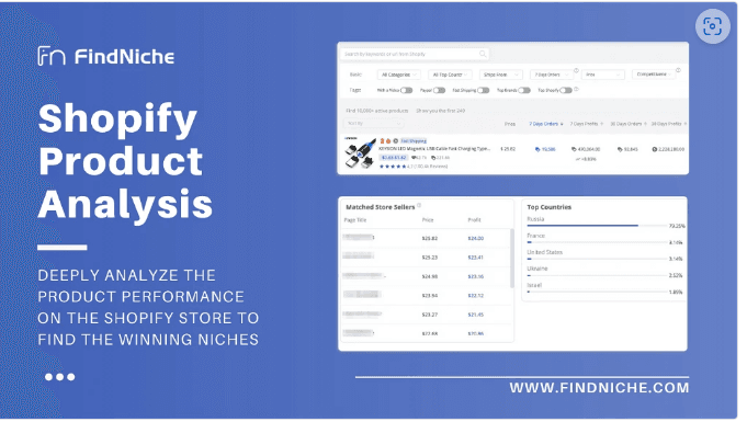 Step-by-step interface guide for using FindNiche product research features
