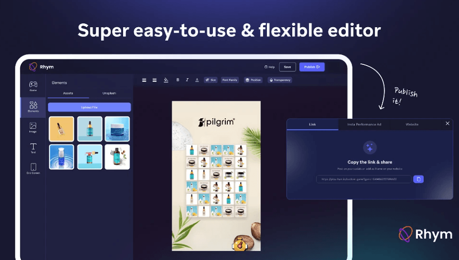 Simple step-by-step guide for creating interactive campaigns with Rhym.