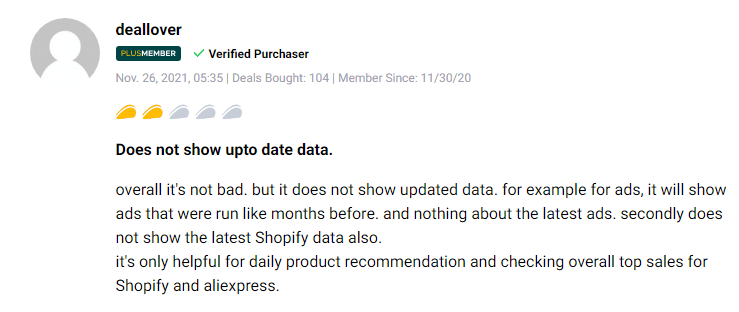 User testimonial highlighting success using FindNiche for eCommerce growth