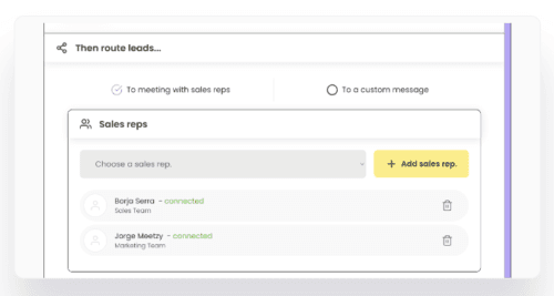Dashboard interface displaying unlimited lead qualification settings and metrics