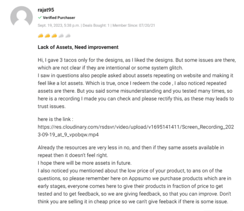 Additional customer review praising the UIFry platform
